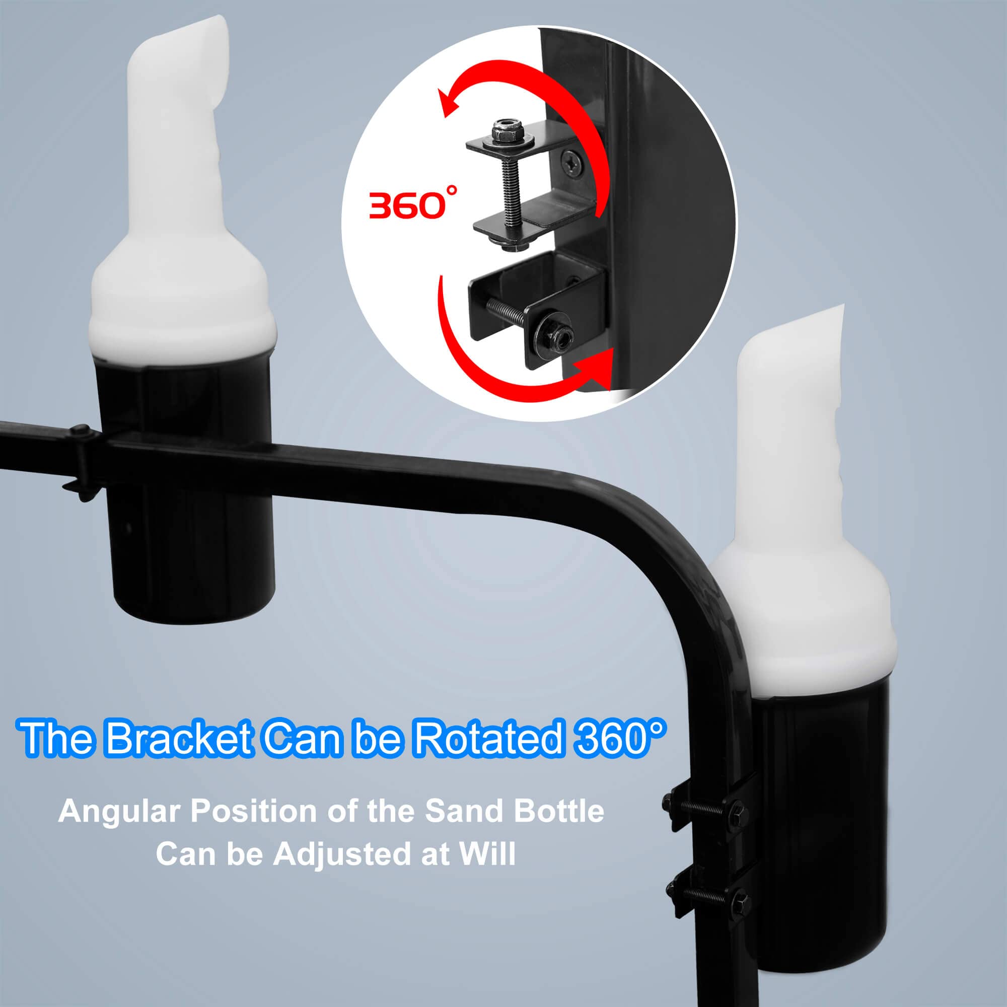 Golf Cart Sand Bottle with Holder, No-Drilling Universal Golf Sand Bottle, Divot